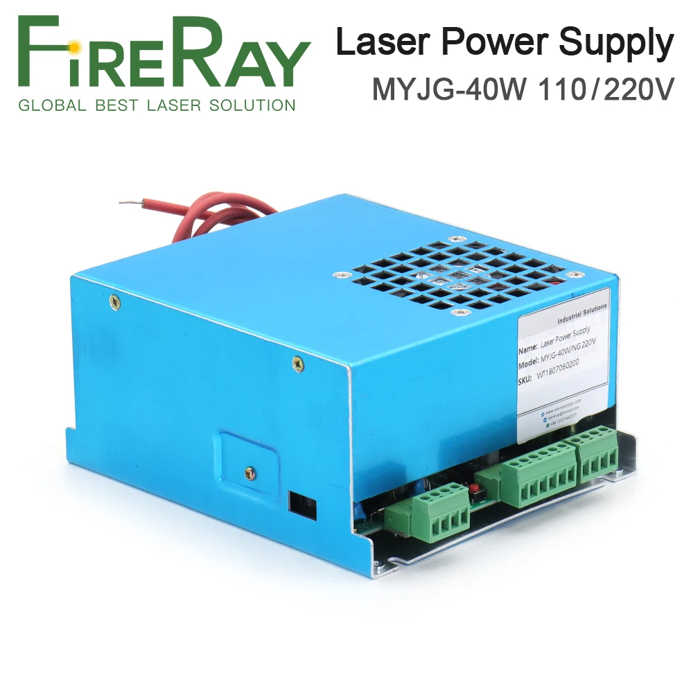 FireRay MYJG-40 CO2 Laser Power Supply 40W 110V/220V For CO2 Laser Tube High Voltage Engraving Cutting Machine