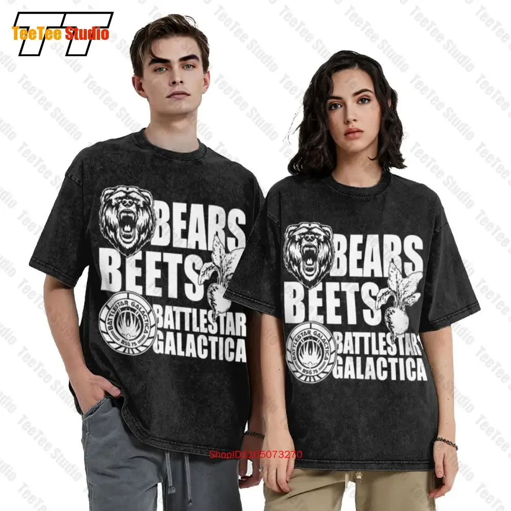 The Office Bears Beets Battlestar Galactica Vintage Oversized T-Shirt E82X