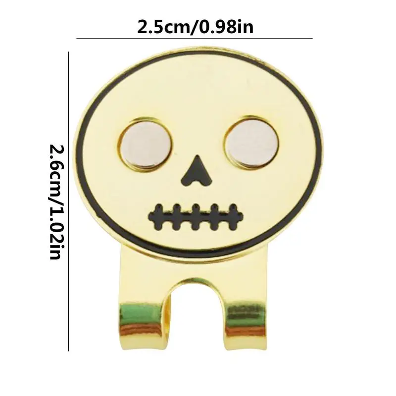 Ball Marker Magnetic Golf Ball Marker Golf Ball Mark Skull Design Magnetic Hat Clip Not Easy To Loose Fits In Pocket Or Belt