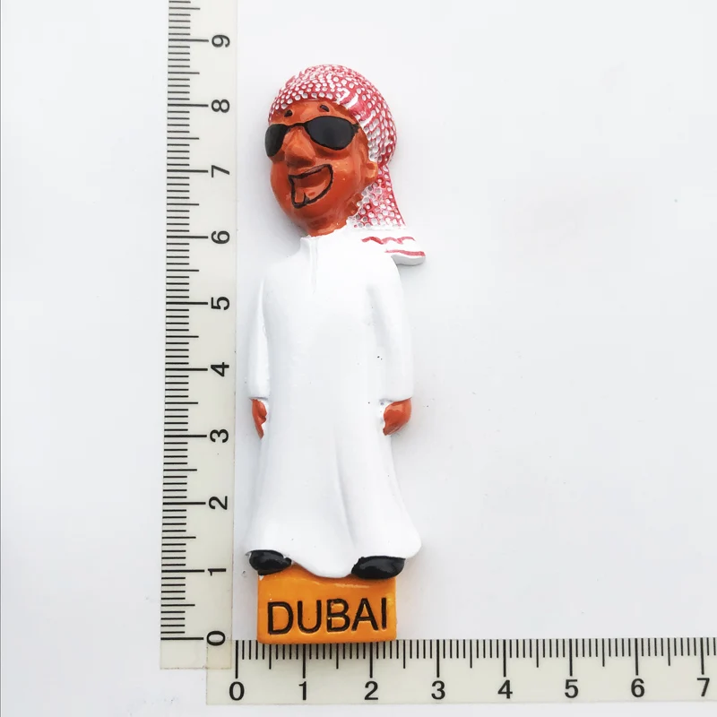 Dubai Rich Style Cultural Charm Fridge Magnet Resin Gift Decoration Tourism Souvenir Message Sticker