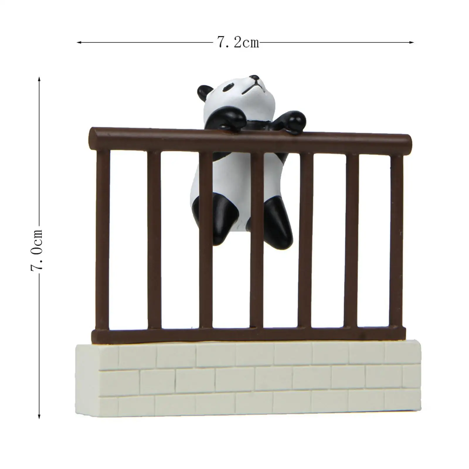 Handmade Panda Fence para Dollhouse, Brinquedo Simulado, Gabinete, Quarto