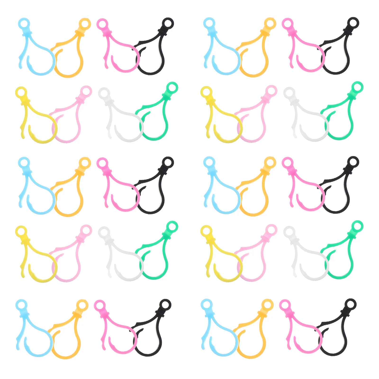 

200 Pcs Key Chain Lobster Buckle Keychain Clips Accessories Plastic Backpack Clasp Hook