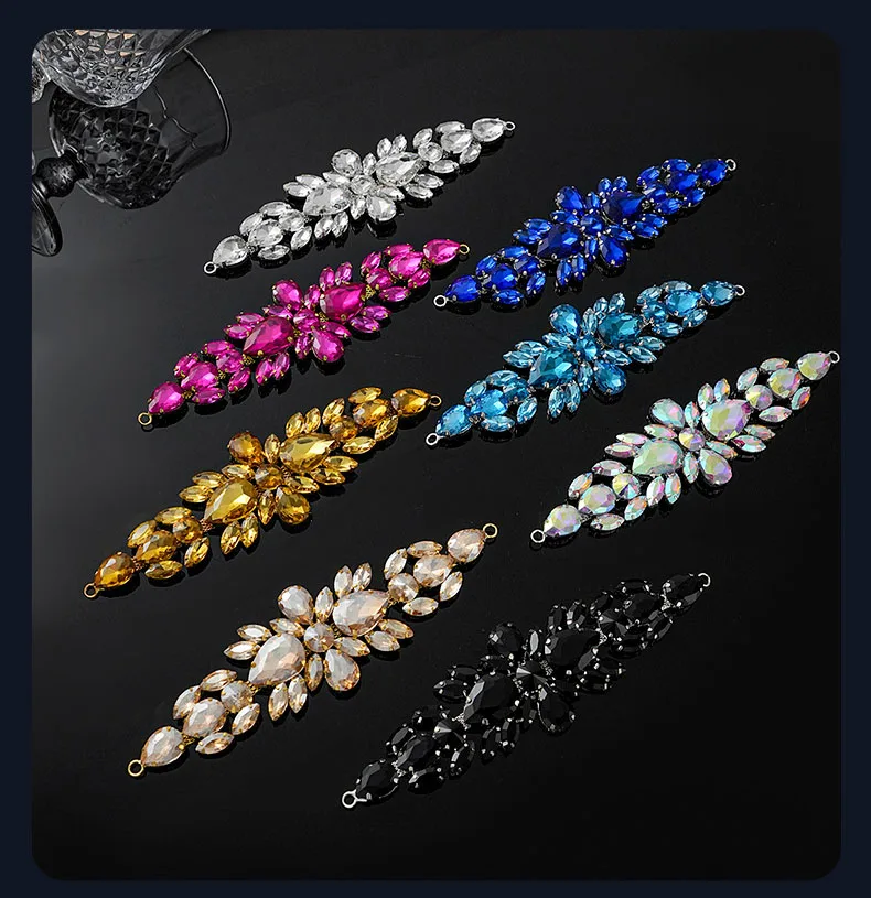 5 Stück Strass-Dekoration Kristall-Diamant-Accessoires für Taschen und Hüte DIY-Handwerk Hochzeits-Abendkleid Hochwertige Strass-Verzierung – Detail 1