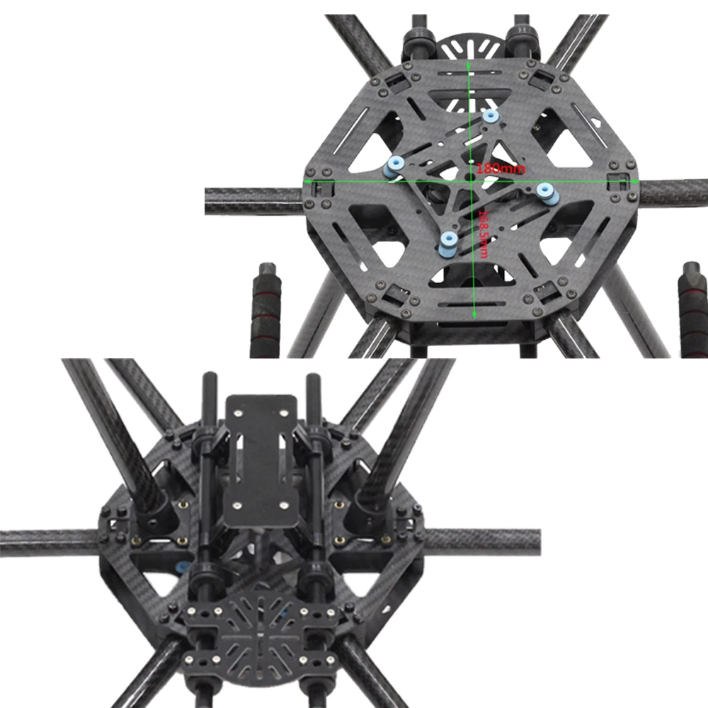 X600-X6 FPV hexacóptero Quadro Atualizado Versão S550 SK500 com Fibra De Carbono tren De aterrizaje patín para RC multicóptero