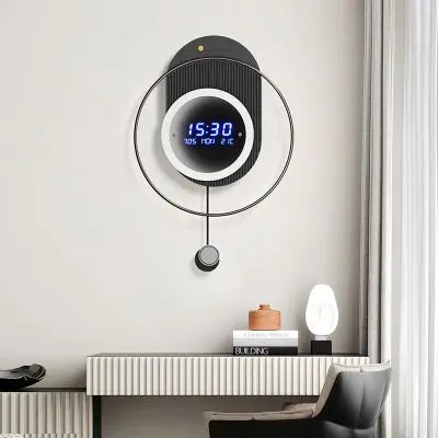 Creative clock wall clock living room new home fashion electronic clock wall hanging simple modern decorative table