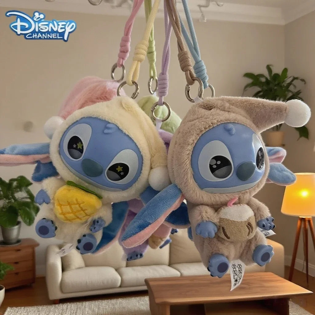 1-6PC Disney New Stitch Eat Something Before Sleep Blind Box Toy Mystery Box Stitch Doll Pendant Ornaments Stitch Christmas Gift
