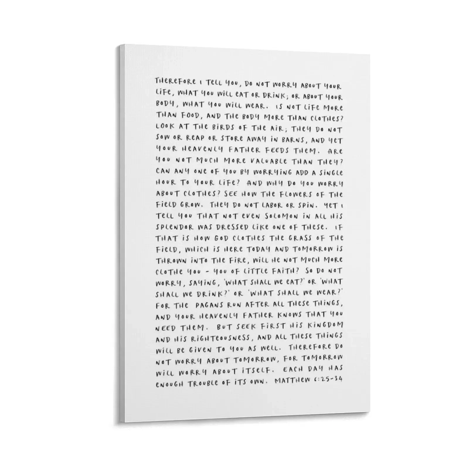 

Matthew 6:25-34 Do not worry Canvas Painting poster aesthetic Decorative picture