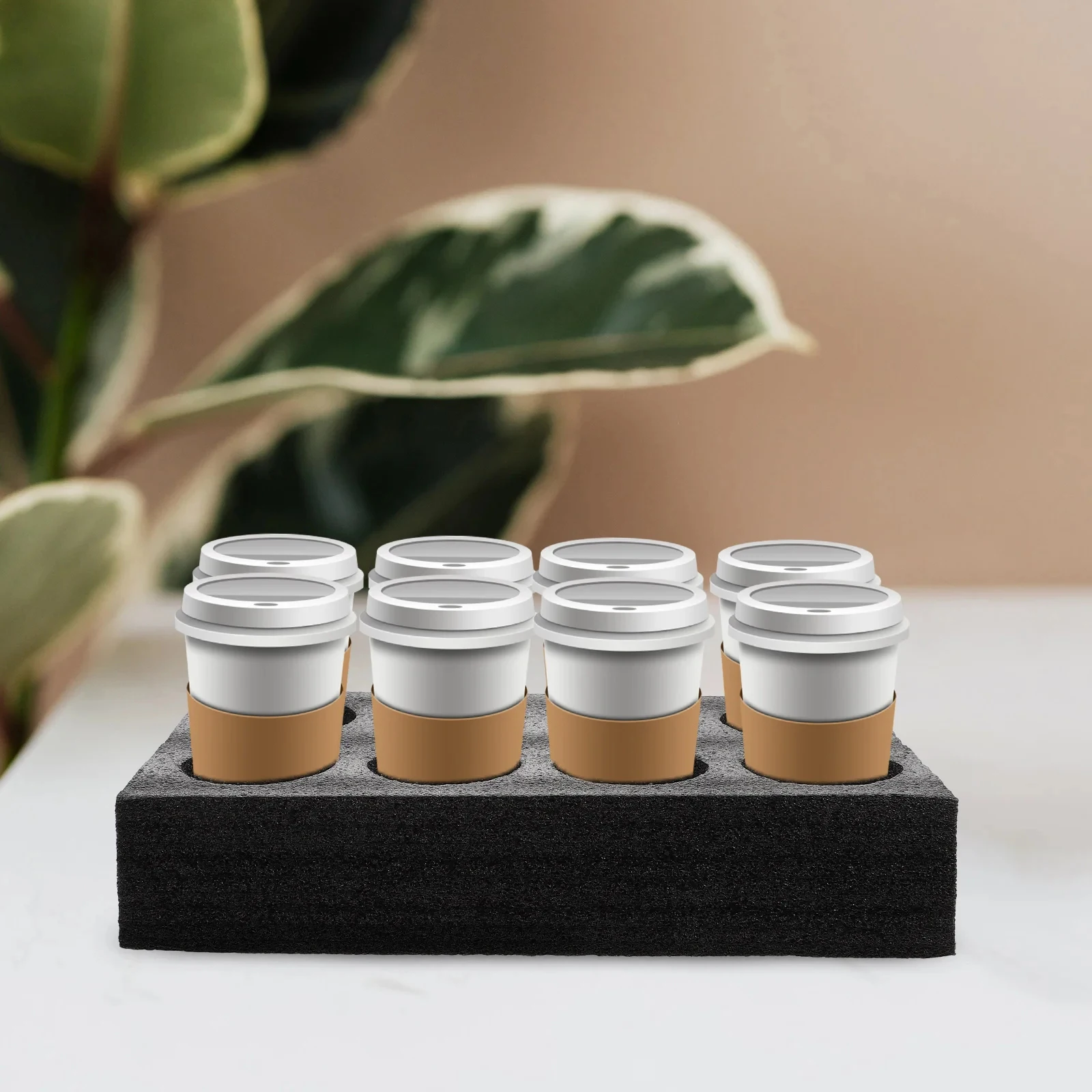 2/3/6 Holes Cup Holder Sponge Drink Carrier Tray Reusable Coffee Beverage Packing Delivery Tool Takeout Cup