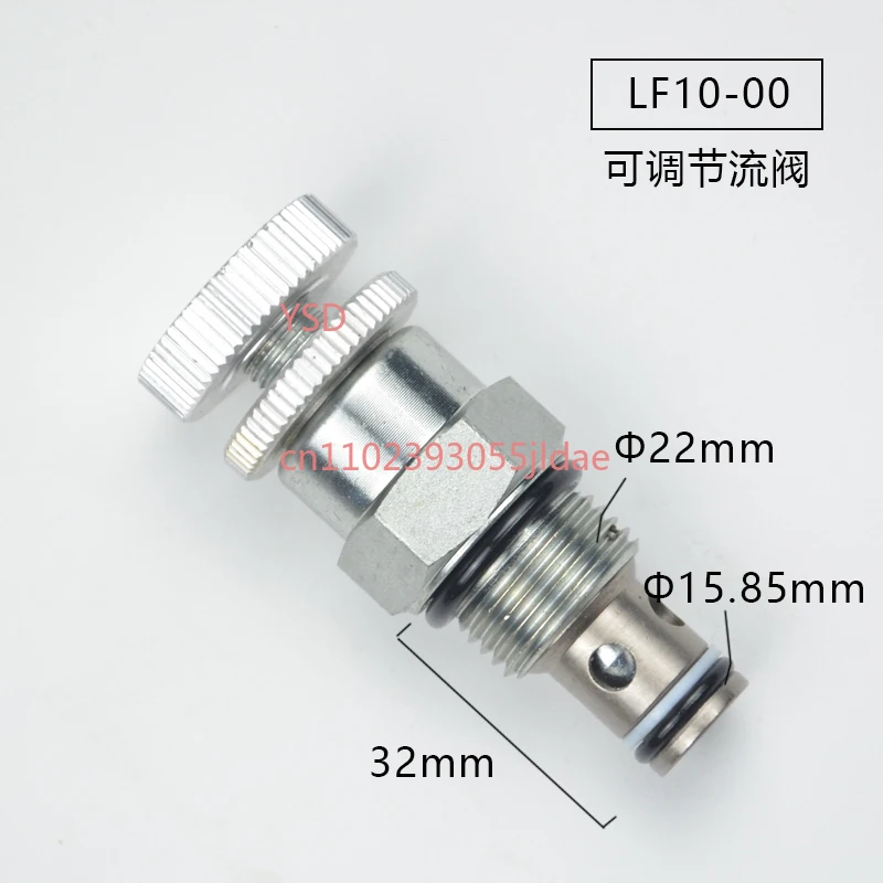 

Threaded Cartridge Adjustable One-Way/Two-Way Throttle Flow Valve (with Handwheel, Models: DLF10-00, NV10, LF12, FC10)