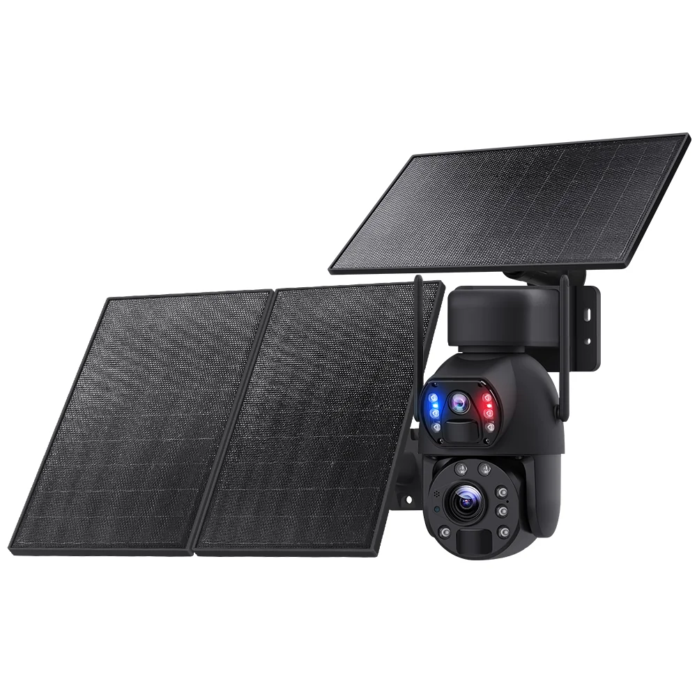 

30W 28000MA 24/7 Long Power 20X Zoom Dual Lens 4G Solar Powered 24 Hours Recording Continuous Power Supply Solar 20X Zoom Camera