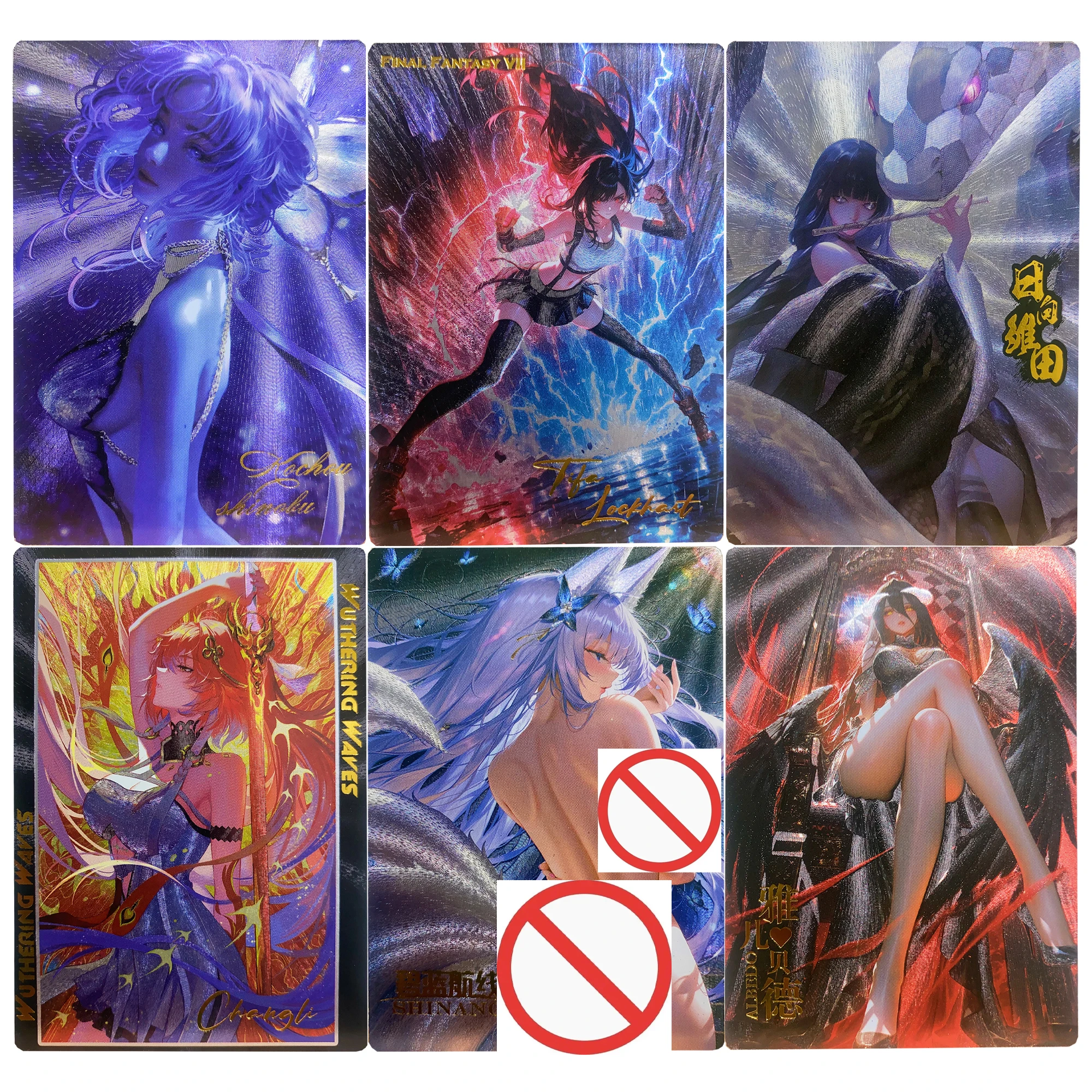 

Diy Self Made Goddess Story Hyuga Hinata Tifa Collection Card Coarse Flash Kochou Shinobu Shinano Anime Cards Gift Toys