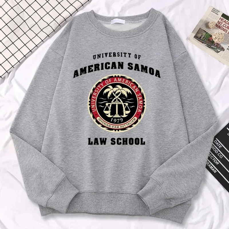 Nueva moda, sudadera holgada unisex con estampado de Facultad de Derecho de la Universidad de Samoa Americana, sudadera suave