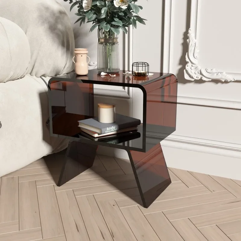 

New modern simple acrylic bedroom small bedside table sofa table coffee table locker