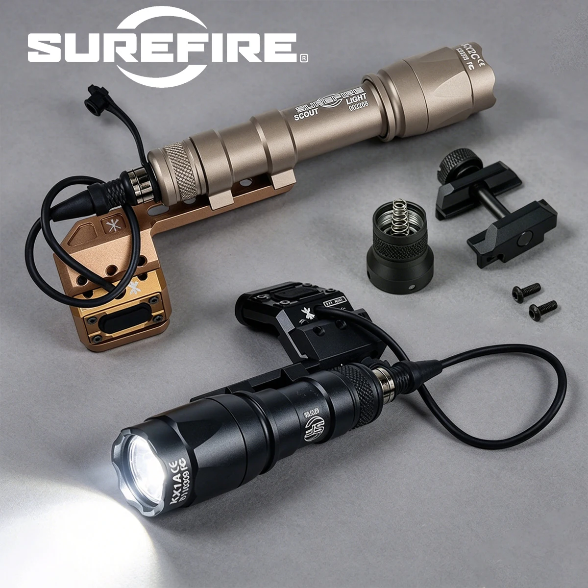 Lampe torche Surefire M300C M600C avec interrupteur UNITY Lite, support décalé gauche/droite pour rail de 20 mm, lampe de scout LED M300 M600