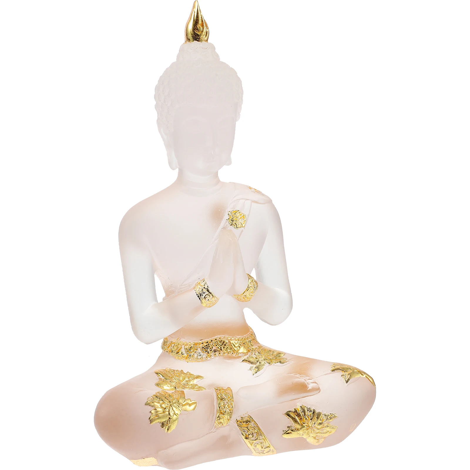 

Resin Buddha Statue Seated Figurine Blue Color 8cm Size Retro Craft Decor Desktop nament Exquisite Resin Sculpture