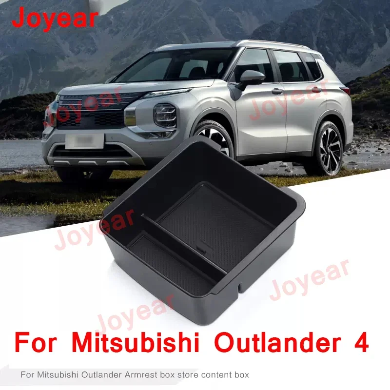 

For Mitsubishi Outlander 4 2022 2023 2024 Car Armrest Glove Box Case Storage Center Central Console Organizer Accessories