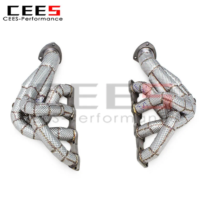 CEES Tuning Straight Equal Length Manifold Header for Ferrari F430 Spider/Coupe 4.3L 2005-2008 Stainless Steel Exhaust Pipe