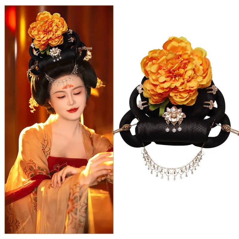 Han Dynasty Hairstyles Female Vintage Princess Hair Accessories Tang Dynasty Hair Piece Retro Photography
