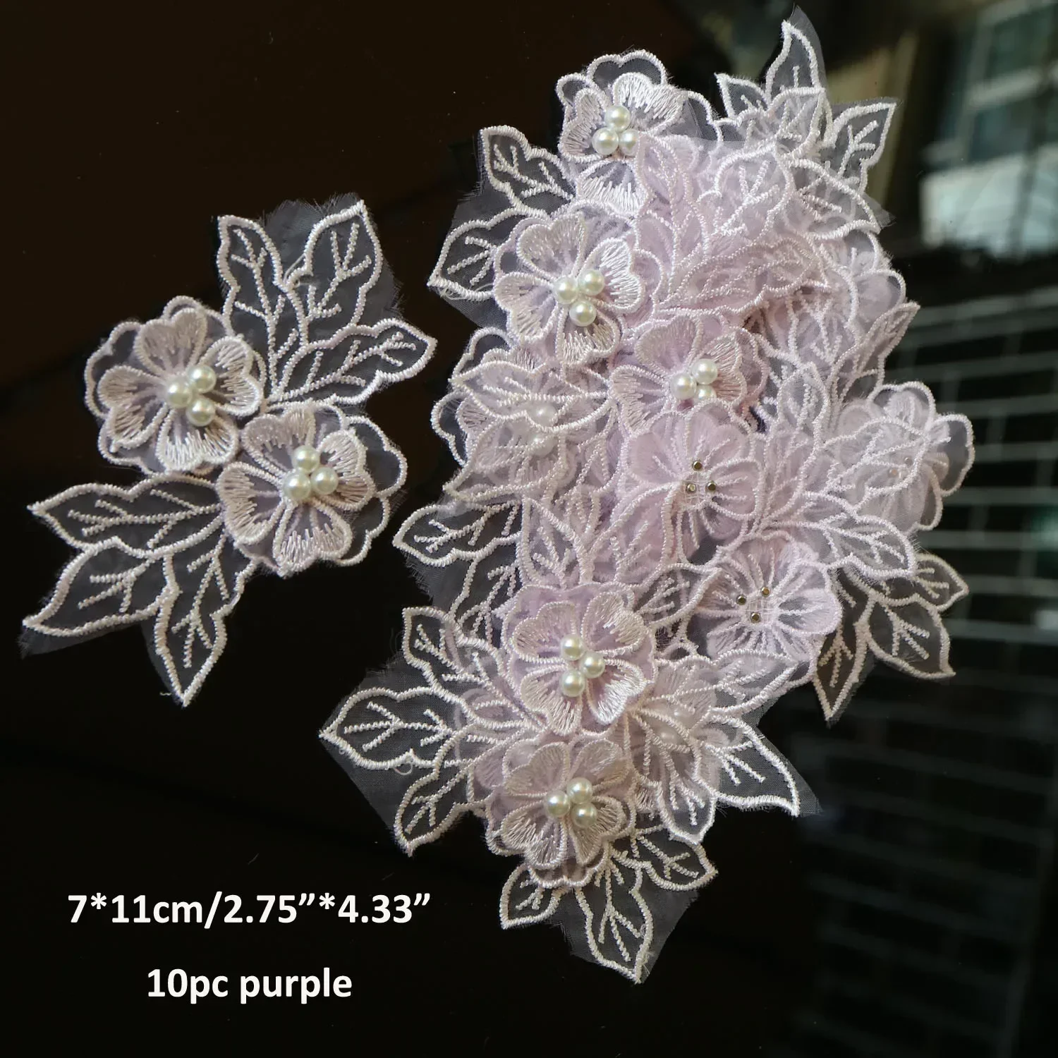 10pcs DIY fashion pearl flower Patches for clothing Embroidery Sequins animal patches for bags decorative parches applique