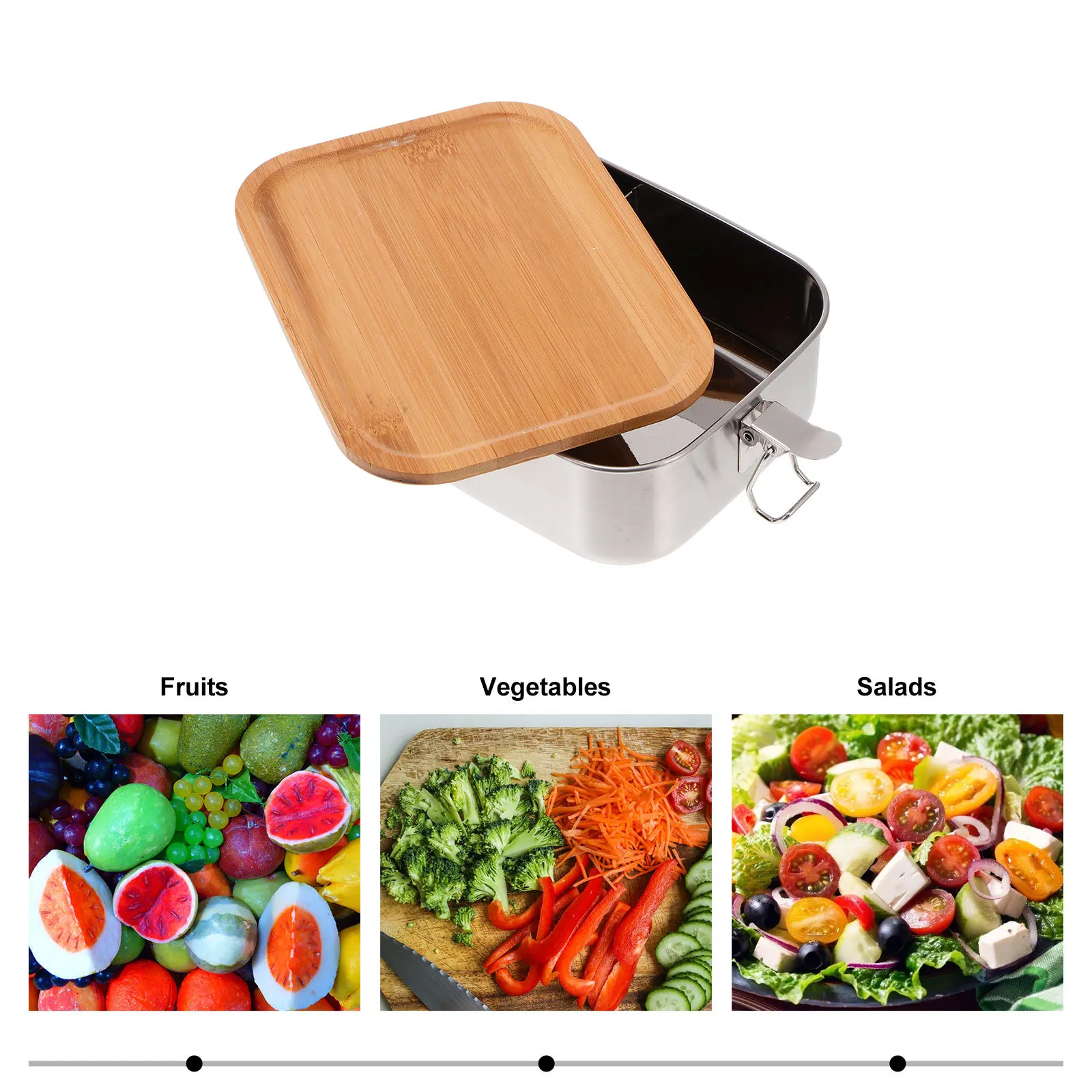 1 قطعة صندوق بينتو من الفولاذ المقاوم للصدأ السوشي الغذاء الحاويات غطاء مانعة للتسرب علب الاغذية للتخييم مدرسة مكتب الحفاظ على