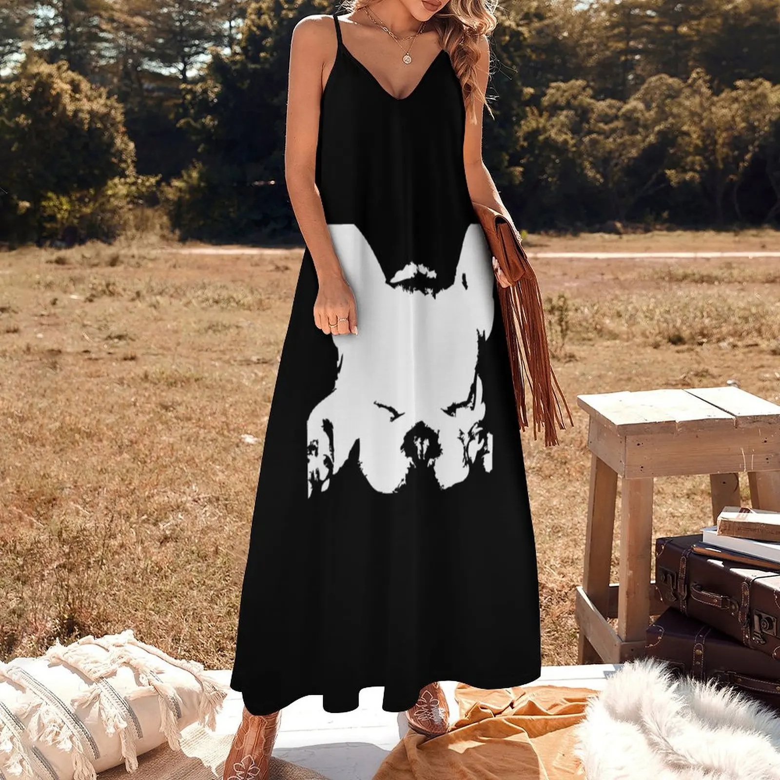 French Bulldog Sleeveless Dress ladies dresses for special occasions woman dress Female dress