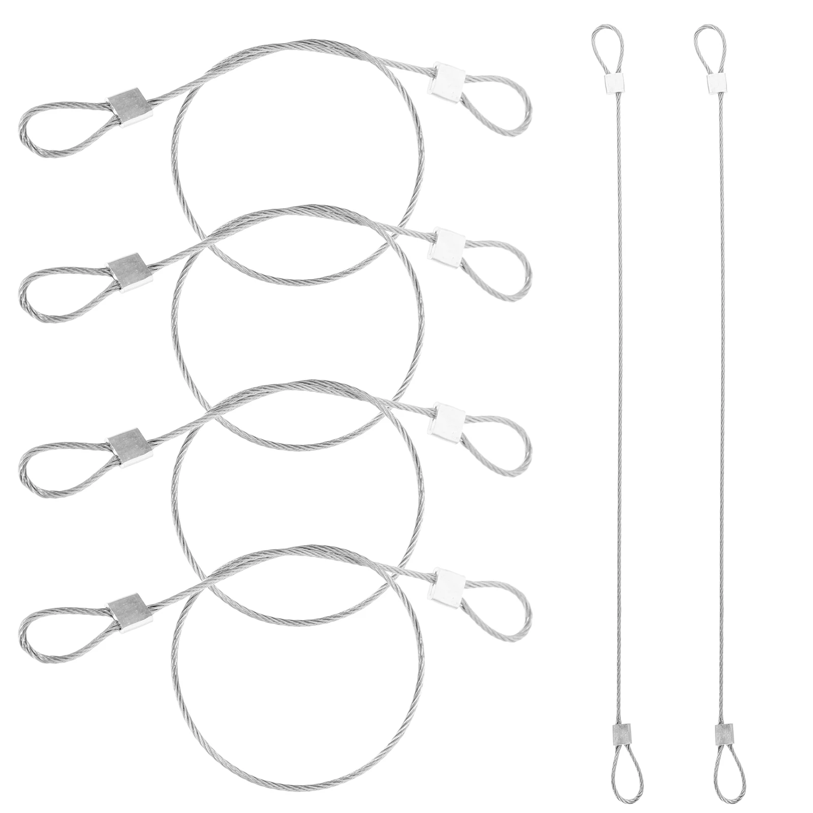 

6 pcs Safety Stainless Steel Tethers Colorful Coated Lanyards 20Cm Flexible Corrosion Resistant Steel Wire Durable Lightweight