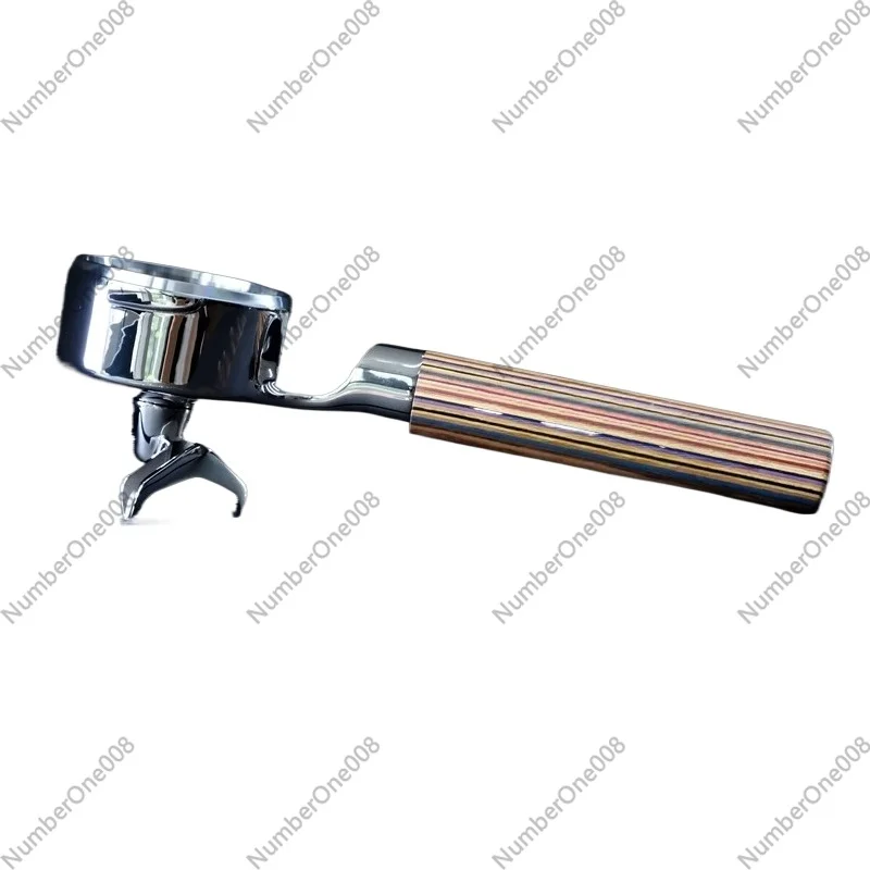 

Coffee Machine Bottomless Handle Walnut Wood 316 Stainless Steel Espresso Machine Accessory Portafilter for Home Commercial Use