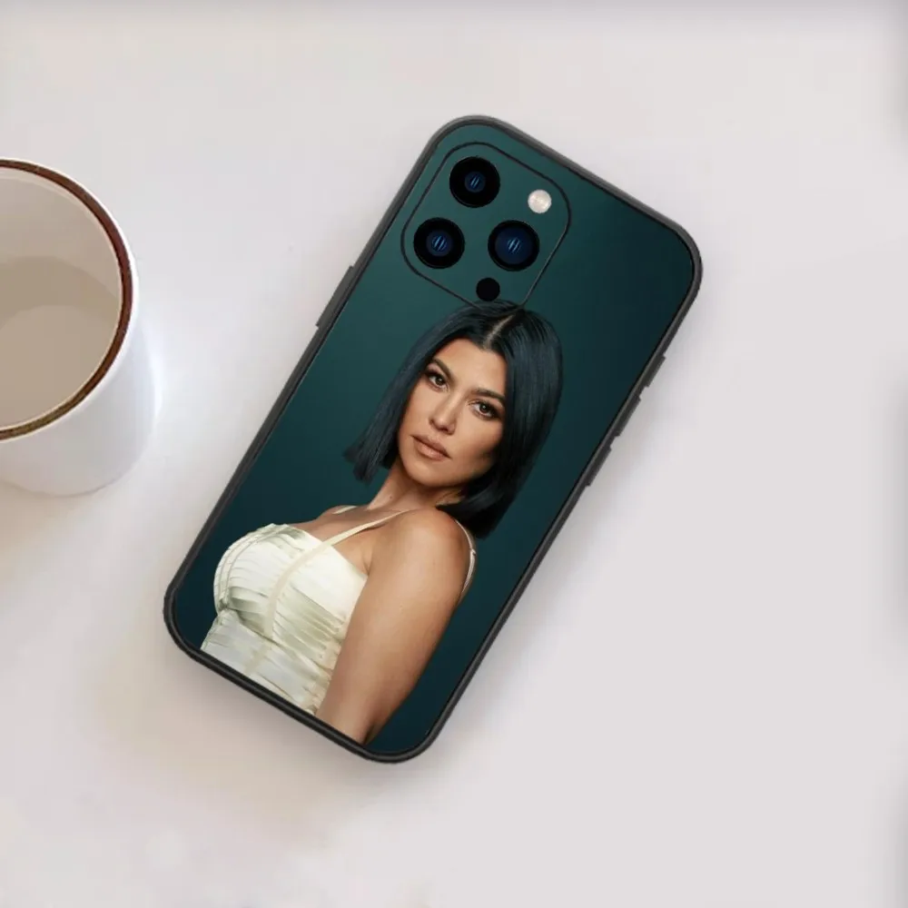 K-Kim K-Kardashian Phone Case For iPhone 13 14 15 11 12 X XS Mini Pro Max Black Cover