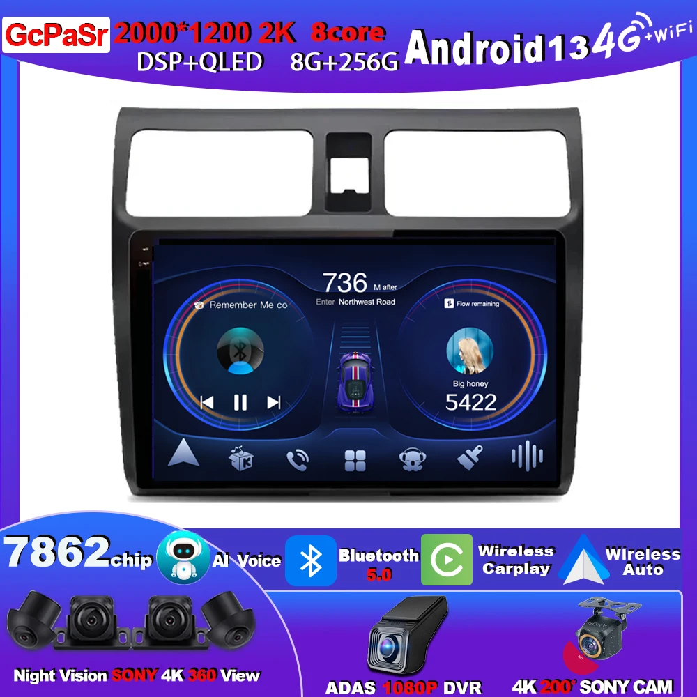 

Wireless Android For SUZUKI SWIFT 2003-2010 Car Radio Multimedia Video Player Bluetooth 4G Rear Camera GPS Navigation CPU Wifi