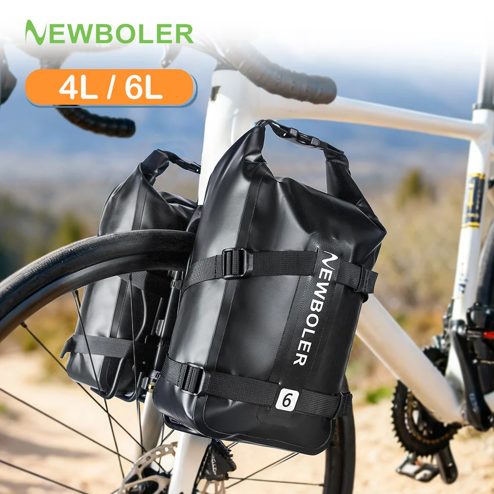 

NEWBOLER Bicycle Front Fork Shelf With Metal Bike Fork Bag Portable MTB Road Cycling Racks Load Bearing 10L Bike Bag Accessory