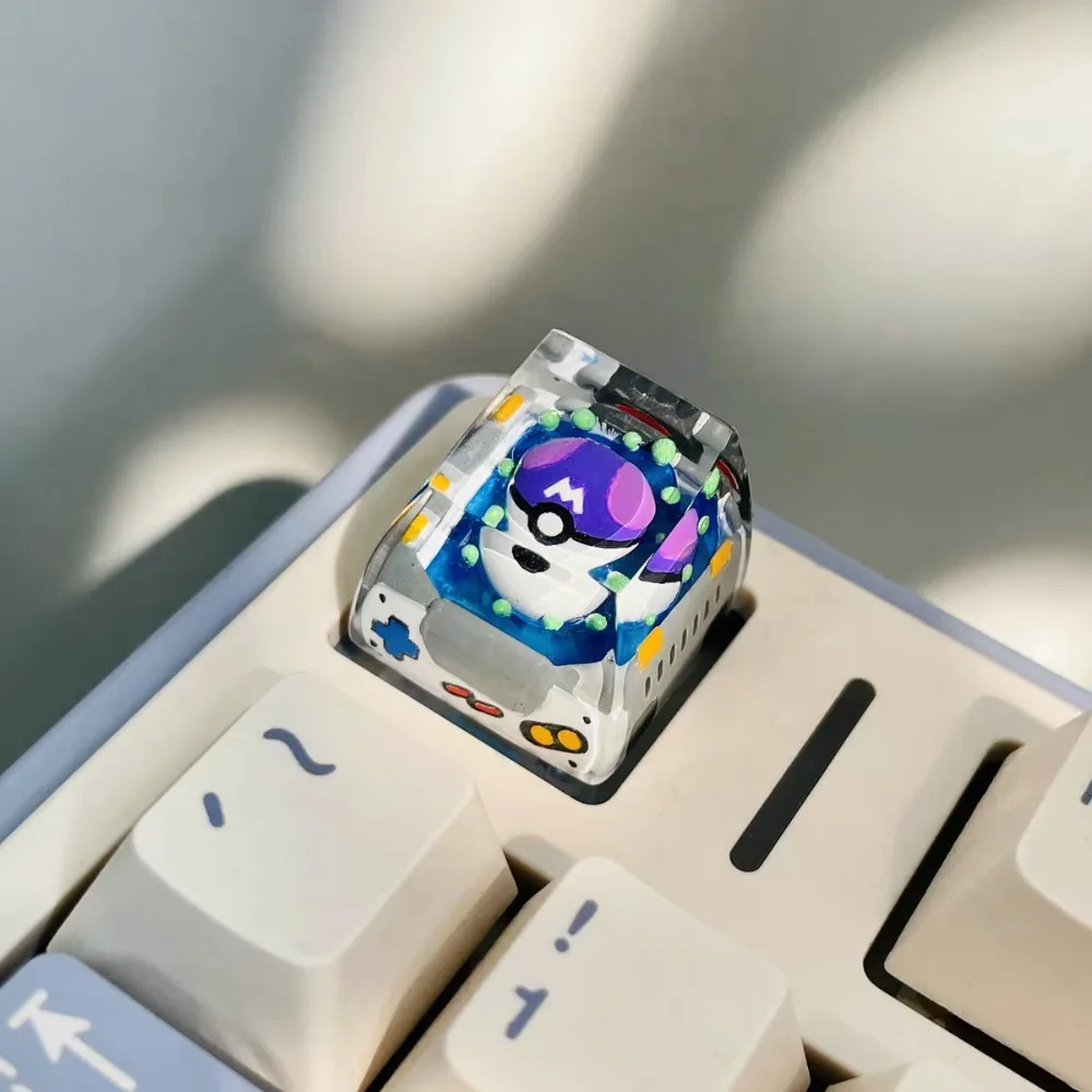 pokemon-poke-ball-keycap-handmade-resin-advanced-ball-master-ball-mechanical-keyboard-cross-axis-game-esports-accessories-gift