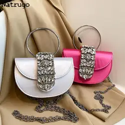 Embreagem de strass brilhante para mulheres, bolsas de luxo, bolsas de dinheiro, bolsa de ombro fashion, festa de casamento, bolsa de jantar, 2023