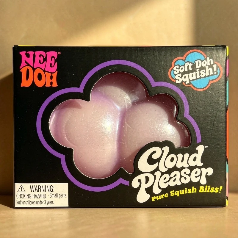 NeeDoh Cloud Pleaser Cube Squishy à Remontée Lente, Jouet Anti-Stress et Anti-Anxiété, Jouet Fidget Favorisant la Concentration