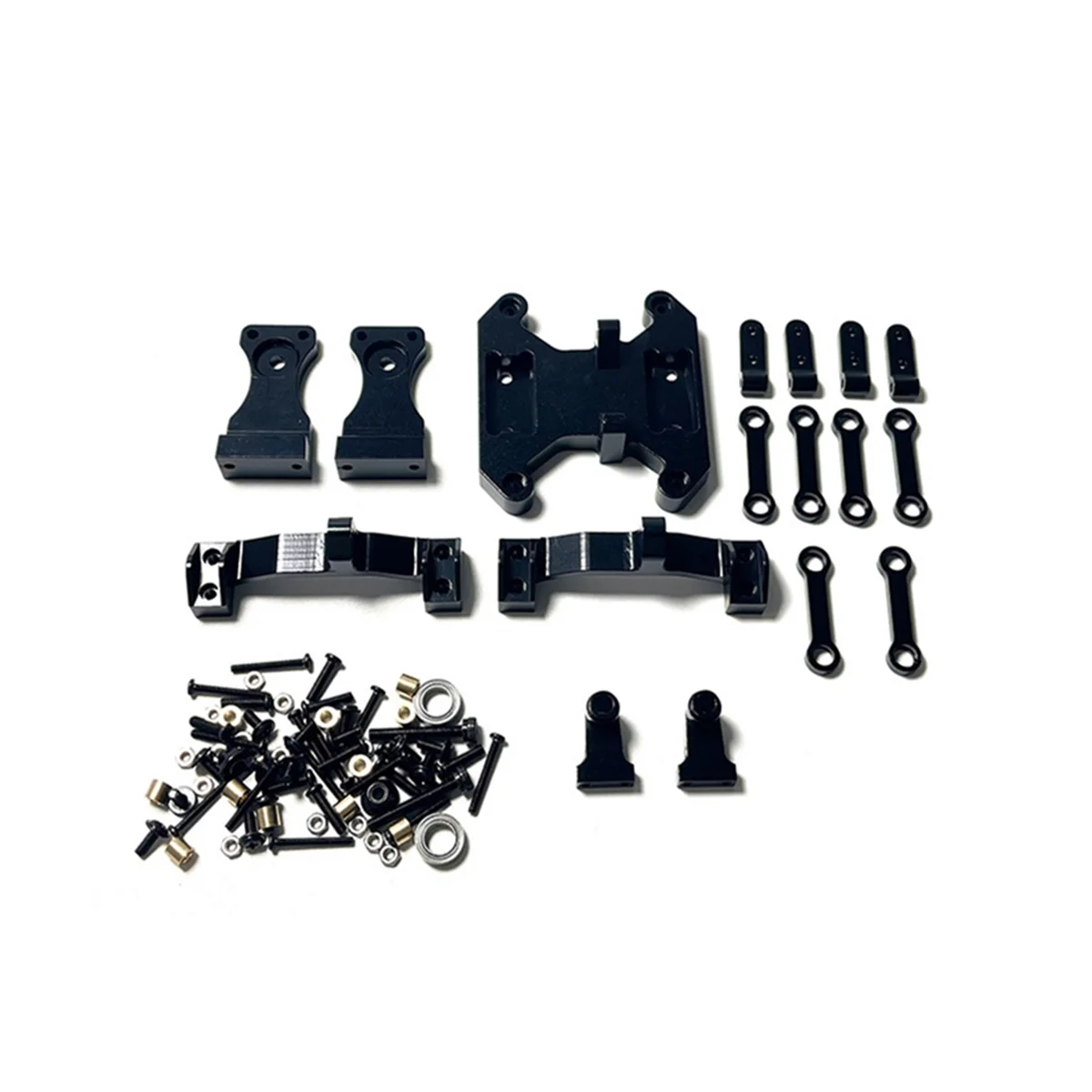 Metal Balance Chassis Board Kit Gangorra para B16 B36 1/16 RC Peças de Atualização Do Carro Acessórios Modificados, Preto