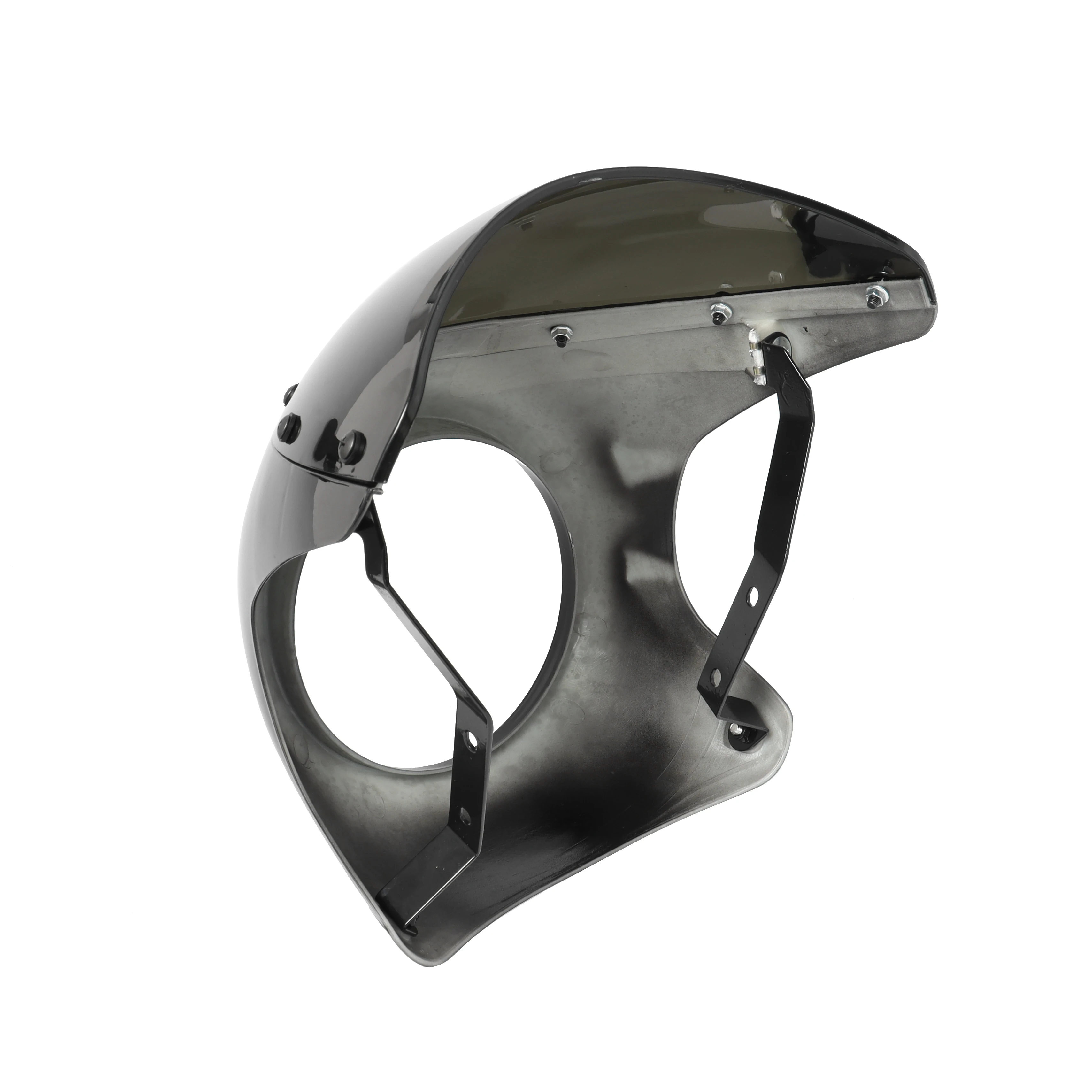 Universal motocicleta 7 polegada redonda farol carenagem da tela para cafe racer harley estilo retro guiador carenagem brisa capa