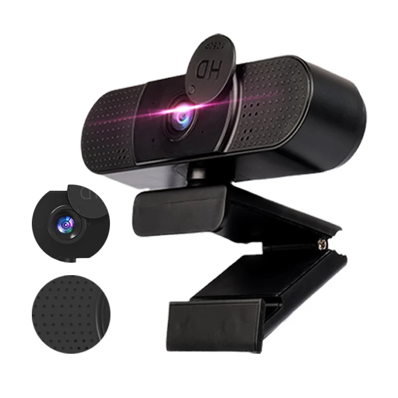 كاميرا كمبيوتر عالية الوضوح 4k بتركيز تلقائي لتعزيز الجمال كاميرا ويب بث مباشر بمنفذ USB لا يتطلب سائق مكبر صوت 2k