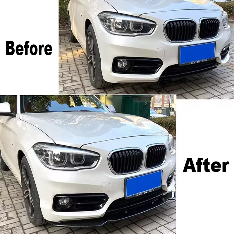 For BMW F20 F21 116i 118i 120i 1 Series 2011-2019 Car Front Bumper Lip Body Kit Spoiler Splitter PP Bumper Canard Lip Splitter