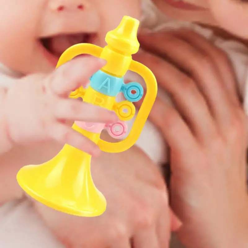 Trumpet Instruments Toy For Kids Air Horn Cartoon Trumpet Toy Puzzle Enlightenment Trumpet Music Toys For School Dancing Home