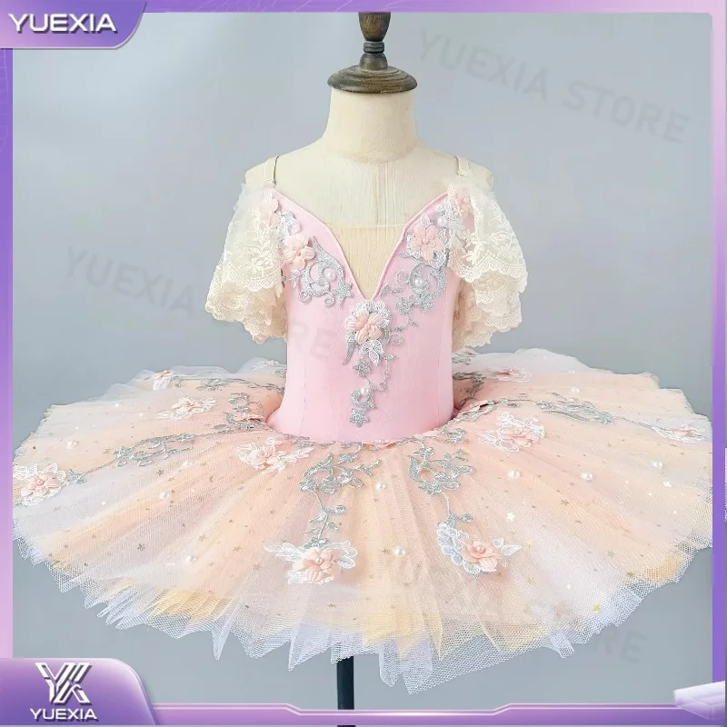 

Детское балетное платье-пачка для девочек, костюм для танцев, сценический наряд, юбка для выступлений и вечеринок