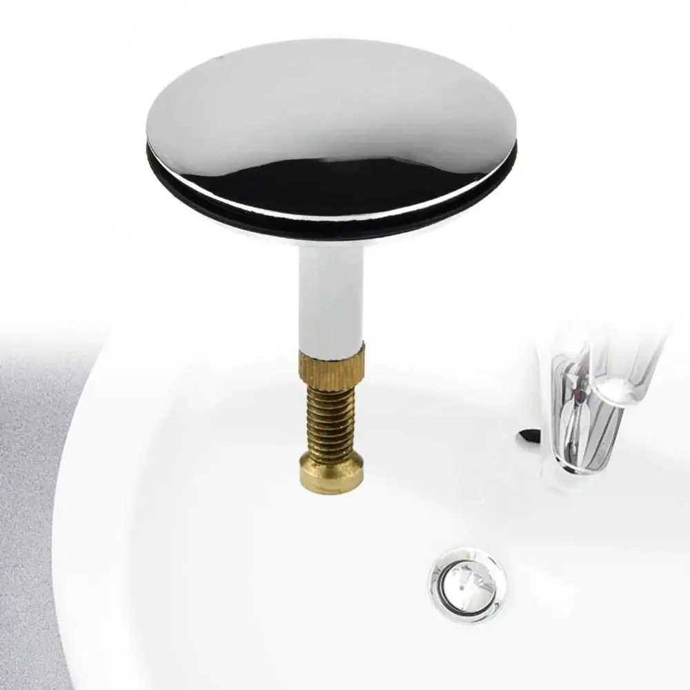 

1Pcs New Pop Up Waste Stopper Bathtub Plug Brass Only Flat Seal Bath Stopper Adjustable 43mm Bathroom Tub Drain Filter