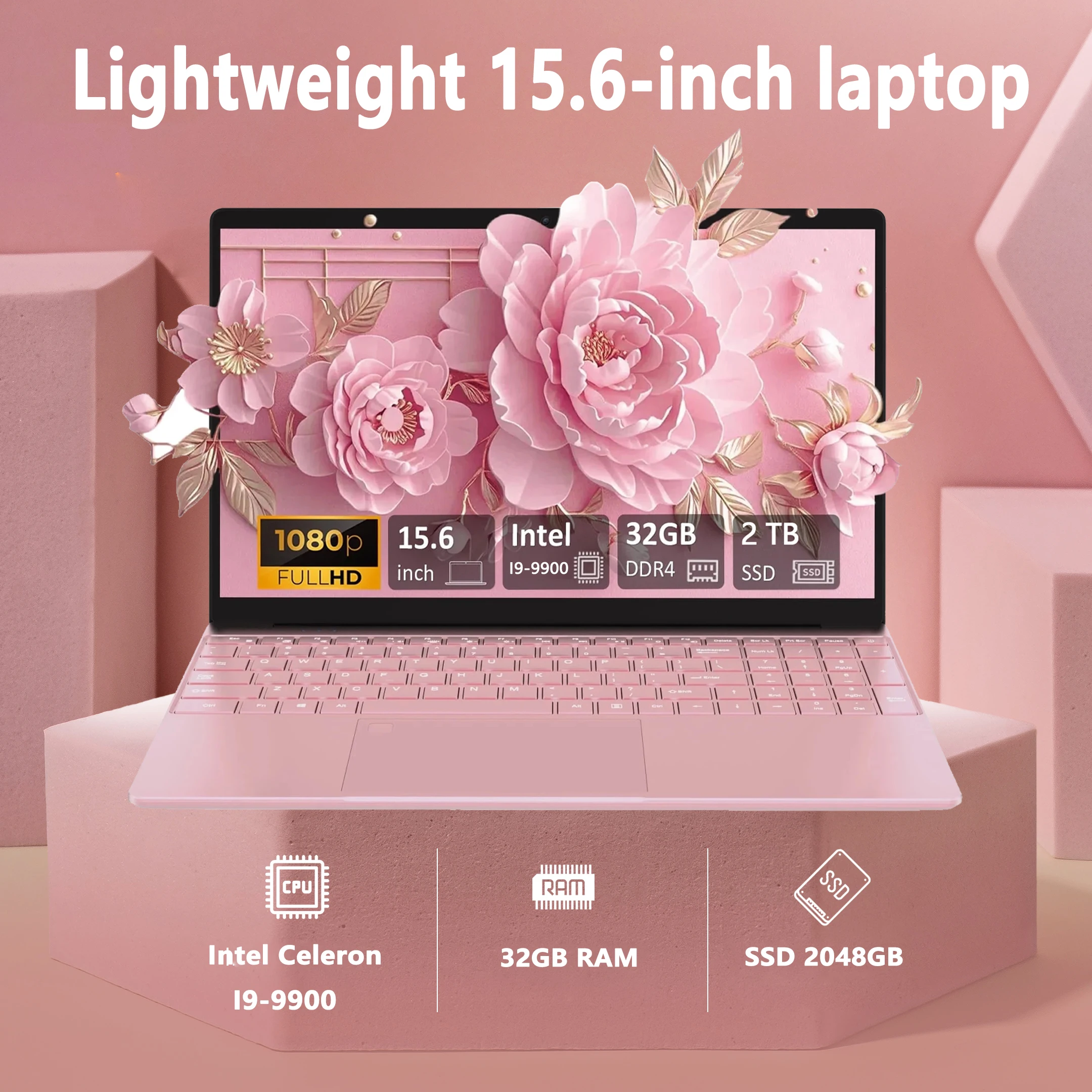 Ultradunne zakelijke laptop 15,6-inch Intel I9-9900 draagbare laptop 16GB 32GB DDR4 512GB 1TB 2TB SSD Windows 11 Pro kantoorlaptop