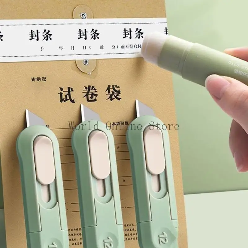 Caixa abridor cartas práticas Cutter Cutter Cutter Cutter para escola casa 87HC