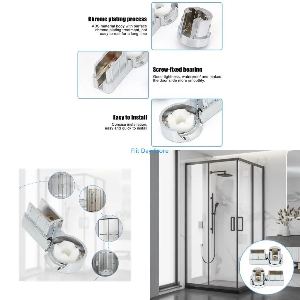 F92C Plastic Turn Hinge Corrosion Proof Smooth Operate Bathroom Hardware Essential Quick Installation For Shower Rooms