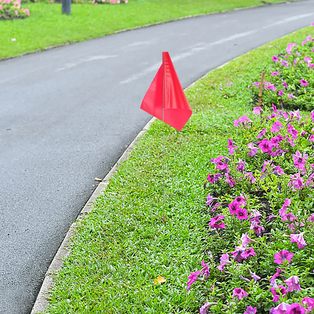 

50Pcs Bright Colored PVC Steel Wire Marking Flags for Garden Lawn Yard Sprinkler Irrigation Dog Poop Cleanup Landscape Survey