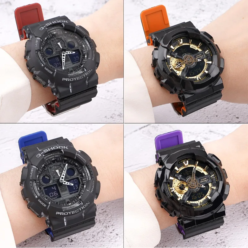 TPU Strap For Casio G-Shock Watch GLS-100/GLS-8900 GA-100/110/120/150/200/300/400/700 GD-100/110/120 G-8900/GR-8900/GW-8900 Band