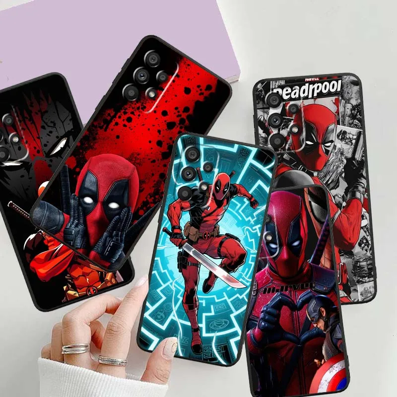 

Marvel Deadpool Anime For Samsung A73 A72 A71 A55 A54 A53 A52 A51 A13 A22 A16 A15 A12 A14 A05 A06 5G Black Phone Case