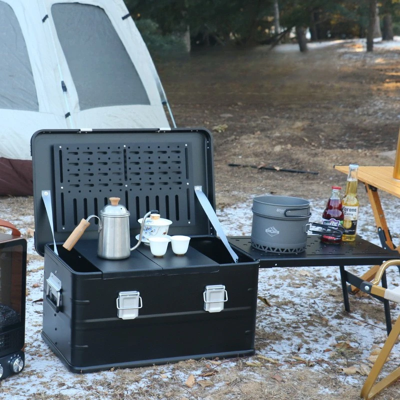 Aluminum Magnesium Alloy Storage Box Multifunctional Storage Boxes Camping Large Capacity Outdoor Tools Portable Camp Cases