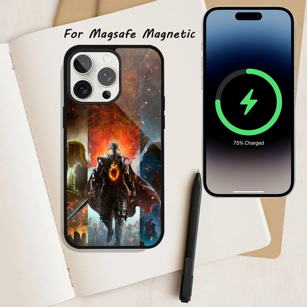 Game D-Dragons Dogma 2 Phone Case  For iPhone 15 12 13 14 11 Pro Plus Max Magsafe Magnetic Wireless Charging shell