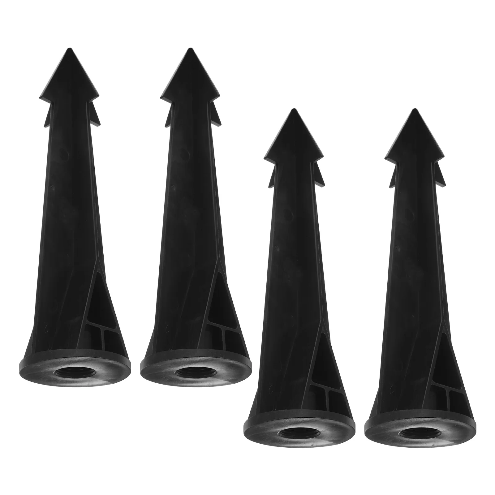 4pcs Landscape Light Ground Spikes Reinforced Npt 1/2 Inch Threaded Outdoor Lighting Stakes For Solar Pathway Floodlights Garden