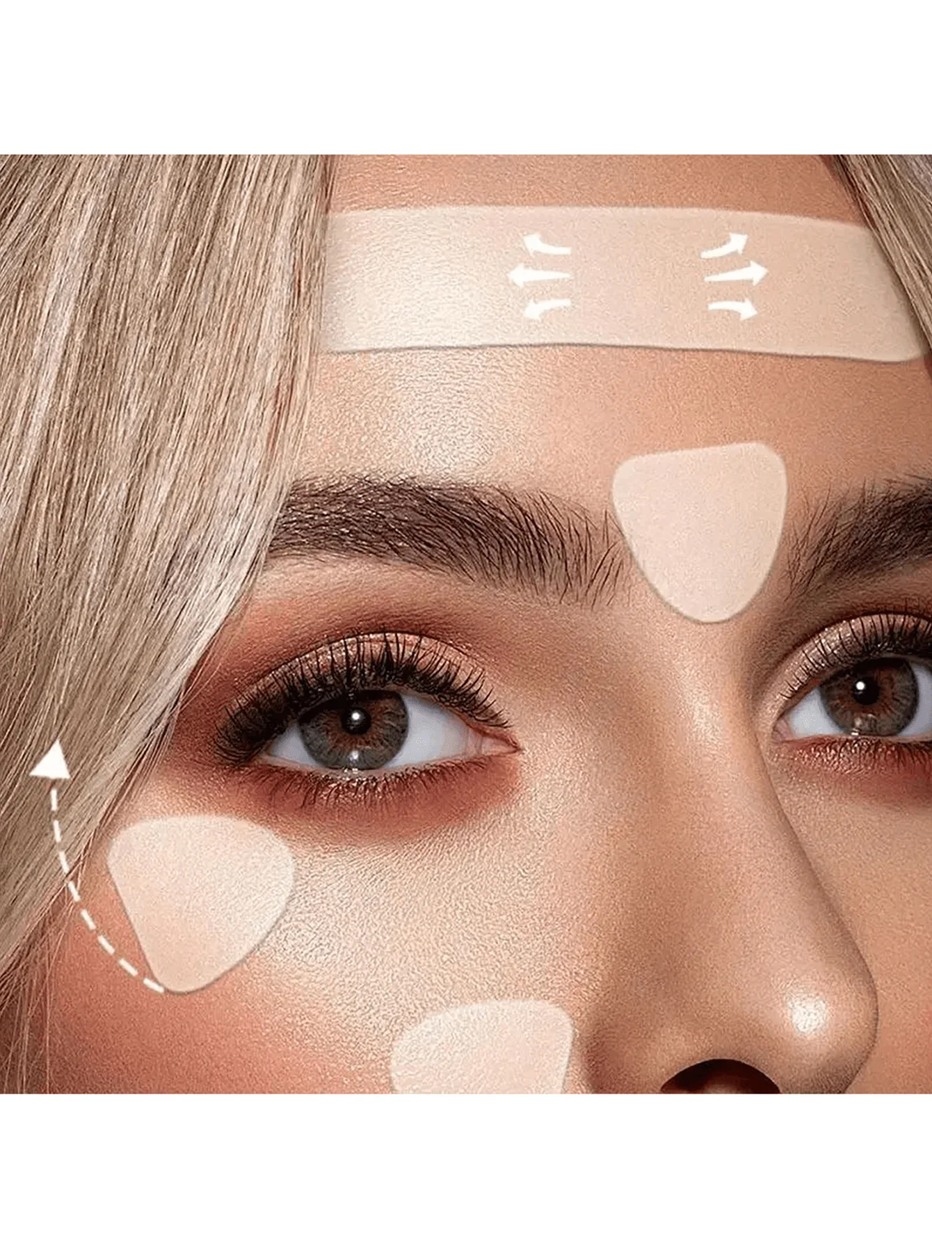 100 Pieces Transparent Facial Lifting Tape - Reusable Silicone Adhesive Patches for Facial Support image 4